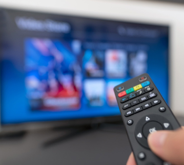 Remote tv control with tv streaming in background